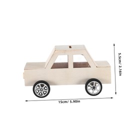 WOONEKY 2PCS DIY Wooden Car Shaped Coin Bank Unfinished Money Box Craft Kit for Creative Projects Paintable Piggy Bank for Adults Wooden Supplies for Home Decor