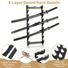awagas 8 Tier Sword Holder Wall Mount, Display Sword Rack