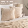 Brentfords Waffle Fleece Cushion Covers Set of 2 Plush Scatter