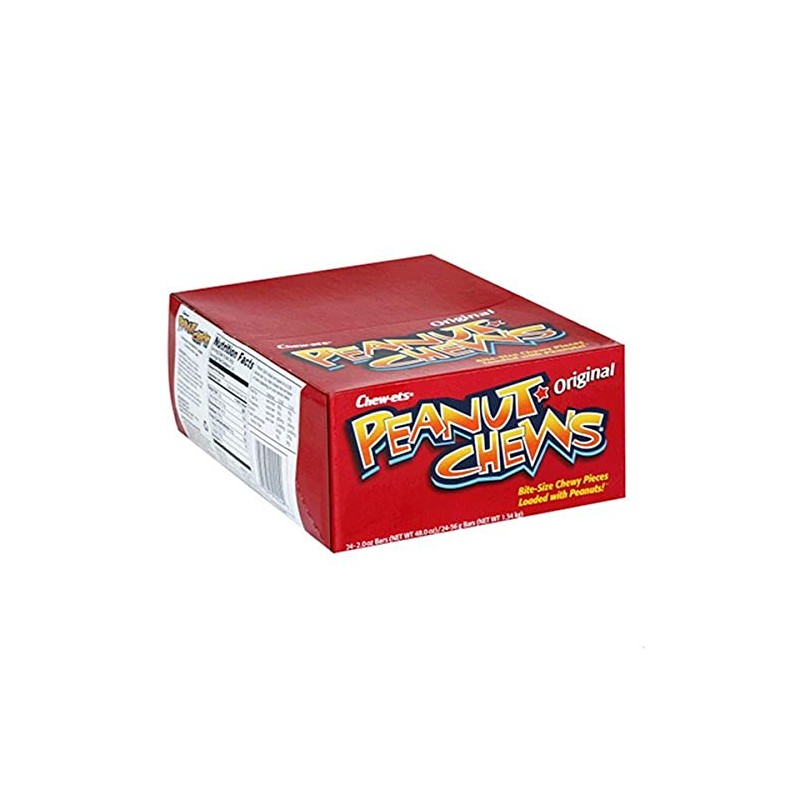 Goldenberg's Peanut Chews Original Dark Candy, 2 ounce Bar (Pack