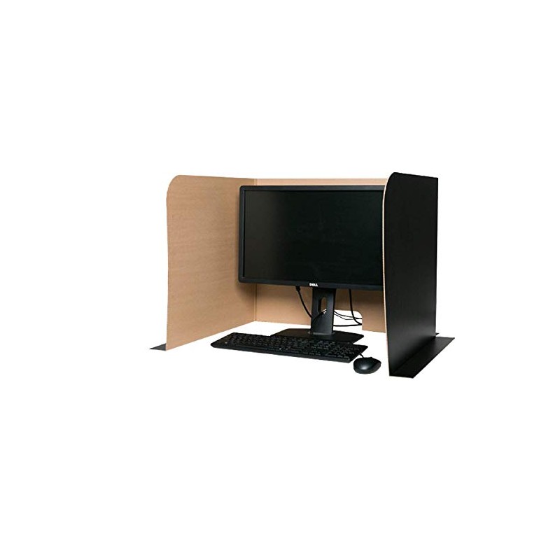 Flipside Products 70" x 23" Black Desktop Privacy Screen, Large,