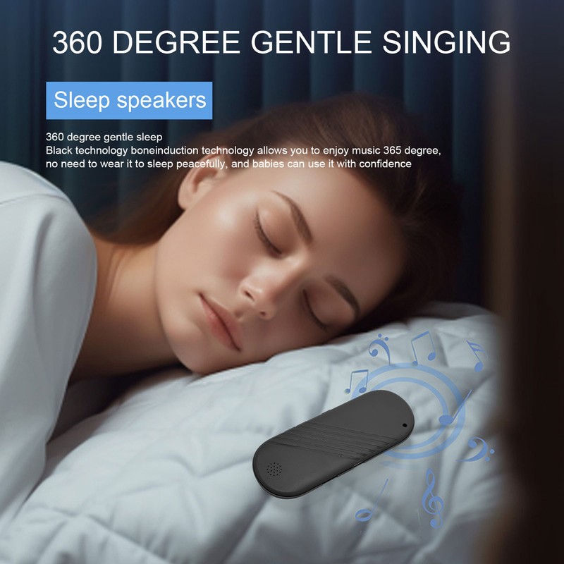 Under Pillow Speaker Multifunction Stereo Deep Bass Mini Bluetooth Conduction