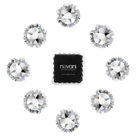 Novani 720pcs Clear Rhinestones Flat Back Round Rhinestone Style 2088 Sparkly Crystal Gemstones for Nail Art and Crafting,S16(3.8-4.0mm