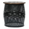 Christopher Knight Home Niver Side Table, Black + Natural
