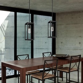 Globe-Electric 67000150 67000150 1-Light Pendant Light, Matte Black, Adjustable Height, Ceiling Lights, Home Essentials, Kitchen, Bedroom, Indoor Lighting, Décor