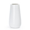 D'vine Dev 8 Inch White Elegant Oval Ceramic Vase for