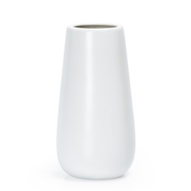 D'vine Dev 8 Inch White Elegant Oval Ceramic Vase for Flowers, Home Décor Vase with Design Box, VS-LD-A-4