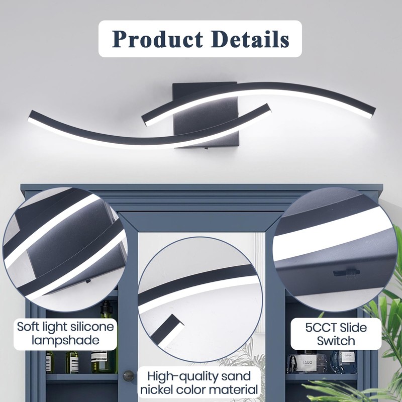 HLILCEH 23.62 inch Vanity Light for Bathroom Lighting Fixtures Over