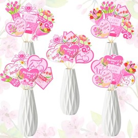 Beeveer 30 Pcs Mother's Day Party Centerpieces Sticks Mother's Day Table Toppers for Celebration Party Supplies