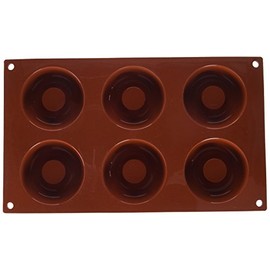 silikomart | SF012 Silikonform für SAVARIN Monoportions, antihaftbeschichtet, 6 Kavitäten, 1er Pack Kuchenform, Ø 72 h 23 mm, Made in Italy