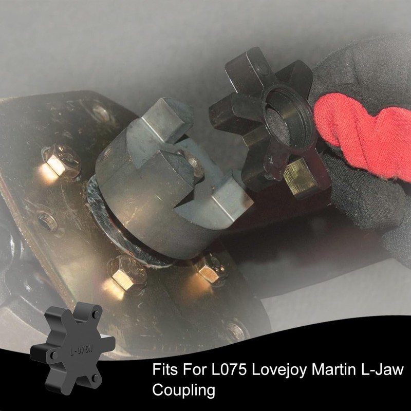 1/2" to 3/4" L075 Flexible 3-Piece L-Jaw Coupling Coupler Set