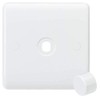 Knightsbridge CU1DIM Curved Edge 1 Gang Plate with Matching Dimmer