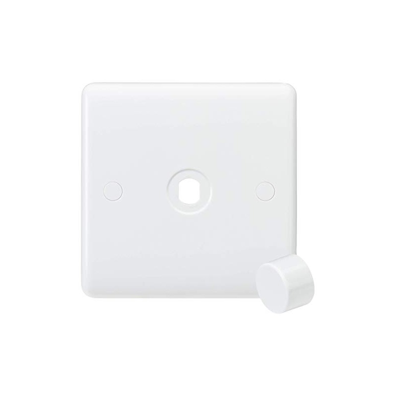 Knightsbridge CU1DIM Curved Edge 1 Gang Plate with Matching Dimmer