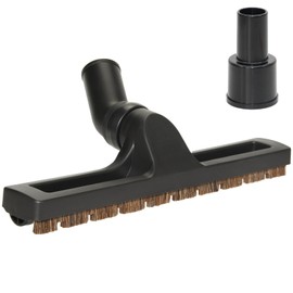 1-7/8" Horsehair Floor Brush Attachment for Shop Vac Wet Dry Vacuum Hose, 12" Hard Floor Vac Brush, 1-1/4" Parquet Nozzle and 1 7/8" Adapter for Hardwood Tile Laminate & Vinyl Floors