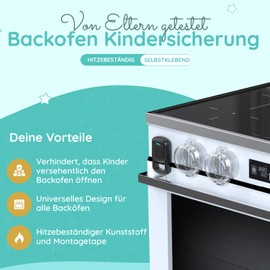 Child Safety Oven [1 Piece] - Oven Safety Baby, Heat Resistant Oven Door Child Lock, Cooker Protection Children - Children Oven Lock for Gluing & Removable Without Residue