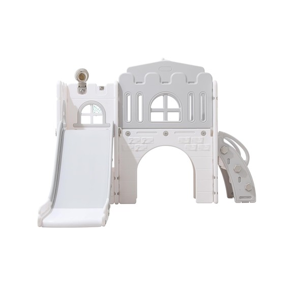 5 in 1 Toddler Slide Indoor, Baby Indoor Playground with