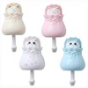 4 Pcs Peek-a-Boo Cat Heavy Duty Coat Hooks Adhesive Peeping