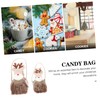 Ciieeo 2sets Cartoon Packing Bags Storage Baskets for Xmas Candy