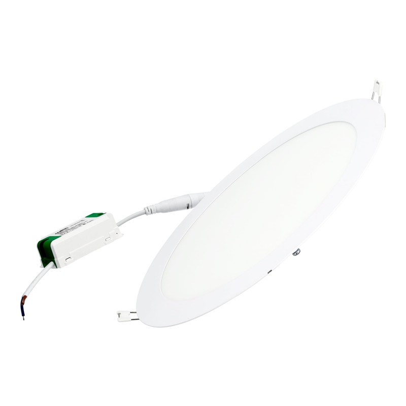 JANDEI - Downlight LED 18W Round 3000K/4200K/6000K Flat White Frosted