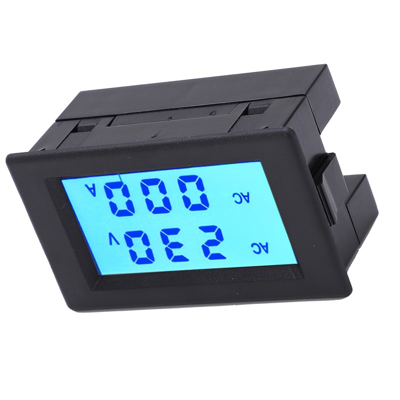 QH4835A LCD Dual Display Current Voltage Meter Electrical Digital Ammeter