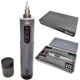 GROWGEAR Electric Screwdriver, Electric, Manual, 2-Way 2-Stage Electronic Clutch, USB type-c, 3.7 V, 1200 mAh, 30 Tip Bits, Small Screwdriver, Charging, Safety Screwdriver, DIY