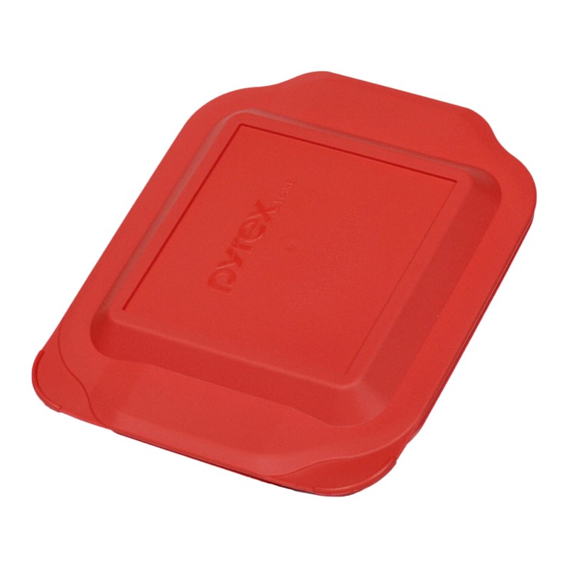 Pyrex 222-PC 8x8" Storage Plastic Lid Cover Red 2 Pack