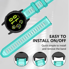 MYSNBKN Compatible with Garmin Forerunner 245 Replacement Band, Quick Release 20mm Watch Band for Forerunner 645, Vivoactive 3, Venu, Venu Sq Smart Watch