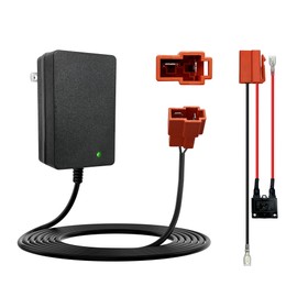 24V Battery Charger and Battery Wire Harness Compatible with Ride On Toys for Kids, 24Volt (28.8V) Batteries Car for Kids, for Huffy Torex UTV 4X4, 2 Pin Red Square Plug Charger for Kid Electric Car