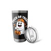Trick or Treat Ghost with Candy Pumpkin Design Stainless Steel