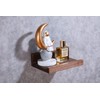 Z metnal Mini Floating Shelves, Small Natural Wooden Display Wall