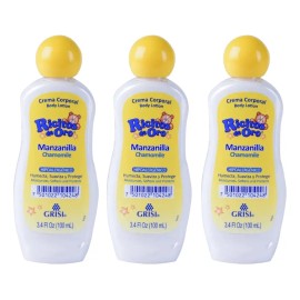 Kit 3 Ricitos De Oro Crema Corporal Con Manzanilla 100ml Amarillo
