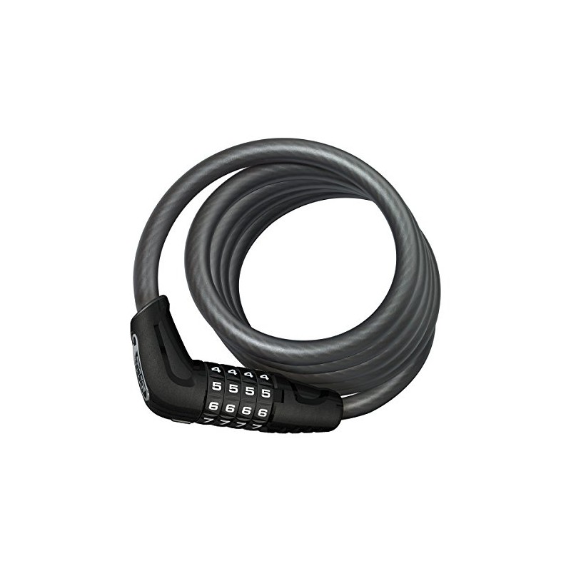 ABUS 5 Series Combo Coil Cable Lock, Black, 185cm/10mm