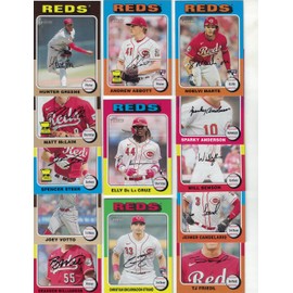 Cincinnati Reds / 2024 Topps Heritage Reds Baseball Team Set with (13) Cards! *Plus* (3) Bonus Cards of Former Reds Greats: Barry Larkin, Eric Davis and Joe Morgan!