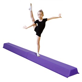 HomGarden Gymnastics Training Balance Beam,6 Foot Long Folding Foam Balance Bar,Children Gymnastic Balance Beam for Balance Exercise