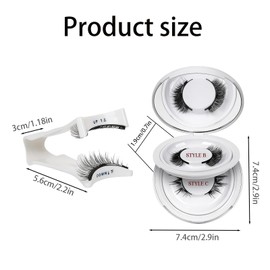 AYNKH Magnetische Wimpern mit Applikator 2 Paare Magnet Wimpern Natürlicher Look Magnetwimpern Ohne Eyeliner & Kleber Wiederverwendbar Magnetic Lashes Set für Party & Tägliches Make-up