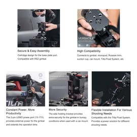 TILTA TGA-PBP Power Supply Base Plate Power Supply Base Plate for DJI Ronin RS2 / RS3 / RS3 PRO (RS 2 / RS 3 / RS3 PRO)