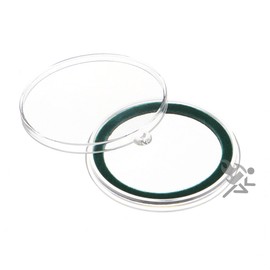 (10) Air-tite 40mm Green Velour Colored Ring Coin Holder Capsules with Loop Holders for American Silver Eagles & 1oz China Silver Panda Sterling
