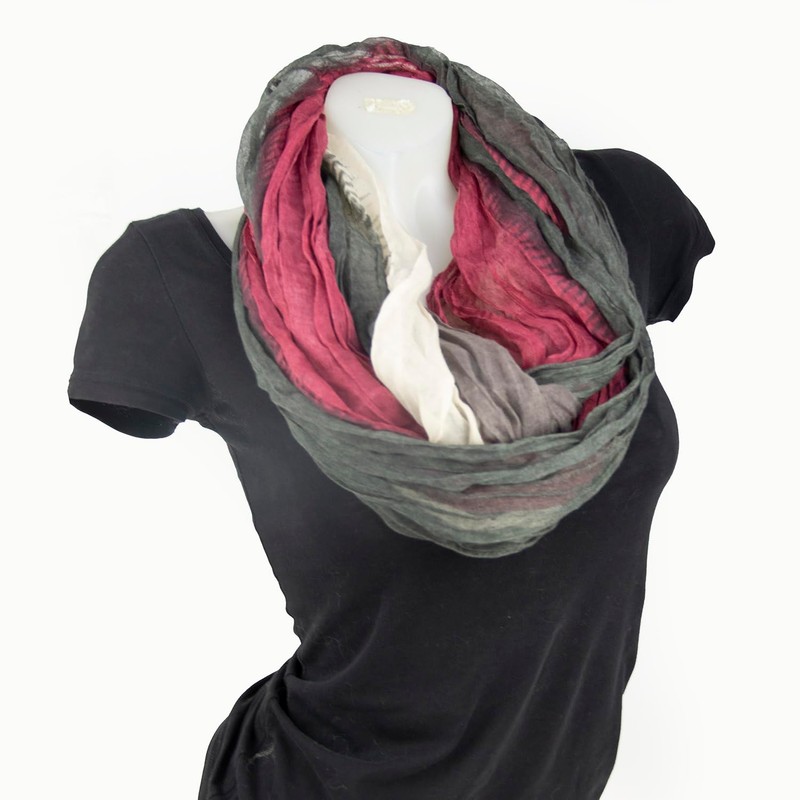 Gloop Women's Scarf Light Loop Scarf Tube Scarf with Colour