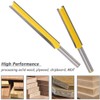 Mesee Set of 2 Pieces Extra Long Straight Router Bit