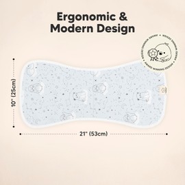 Organic Burp Cloths Baby Boy & Girl - 5-Pack Super Absorbent Cotton Burping Cloths for Babies, Soft & Plush Newborn Spit Up Rags, Infant Towels for Milk Spit Up, Unisex, Large 21" x 10"(Constellation)