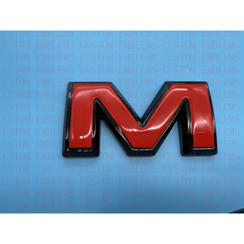 Auto Front Rear GMC Black Red Emblem Overlay 2019-2022 GMC