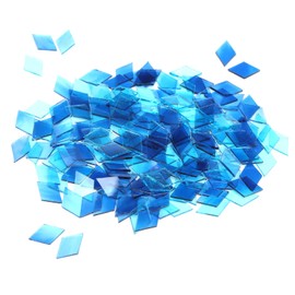 HJRTIUOH 520pcs/100g Diamond Mosaic Tiles, High Transparency Stained Glass Mosaic Tiles, DIY Handmade Lampshade Artwork and Stained Glass Projects, Purple