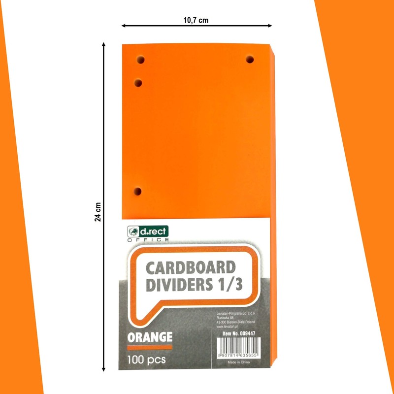 D.RECT 009447 Cardboard Divider Strips 11 x 24 cm Pack