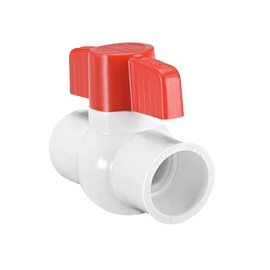 sourcing map 32mm PVC Ball Valve for Water Supply Pipe, Slip Connection