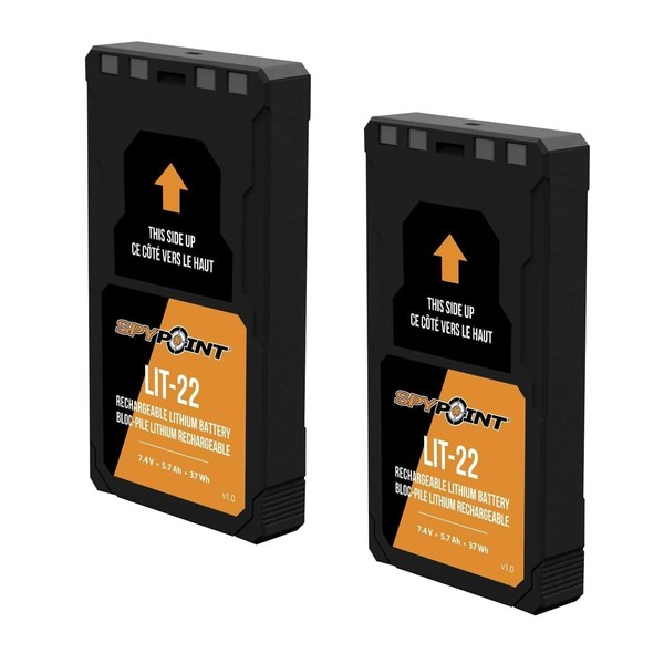 SPYPOINT Rechargeable Lithium Battery 2 Twin Pack for Flex Flex