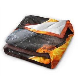Fun Hockey Cool Sport Throw Blanket Super Soft Warm Boy Men Bedding Bed Blankets for Couch Bedroom Sofa Office Car, All Season Cozy Flannel Plush Blanket, 50"X40"