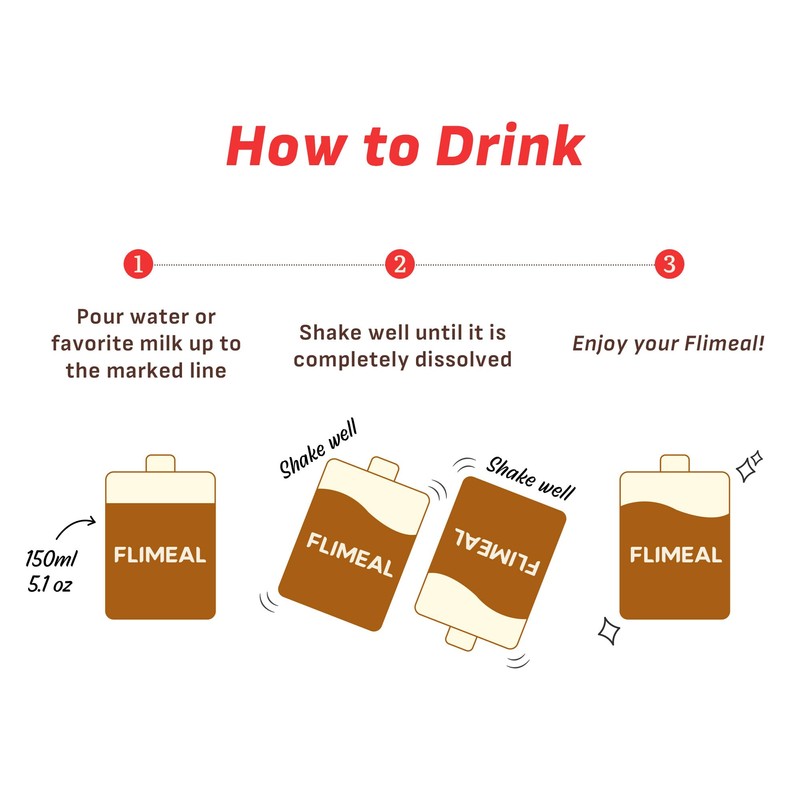 Flimeal Brown 17Grains Protein Shake, 20g Protein, Low Sugar, Keto-Friendly
