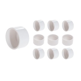 Sedmoon PVC Pipe End Cap Fitting 10 Pcs Furniture Grade PVC Pipe Plug Socket Fittings for Build PVC Furniture DIY Garden Shelf (10, 1/2")