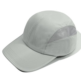 Clakllie Quick-Drying Baseball Cap Summer Baseball Cap Men Women Breathable Mesh Trucker Cap Quick Dry Sports Caps UV Protection Running Cap Sun Hat, CDGE-DCP2403-Light Gray