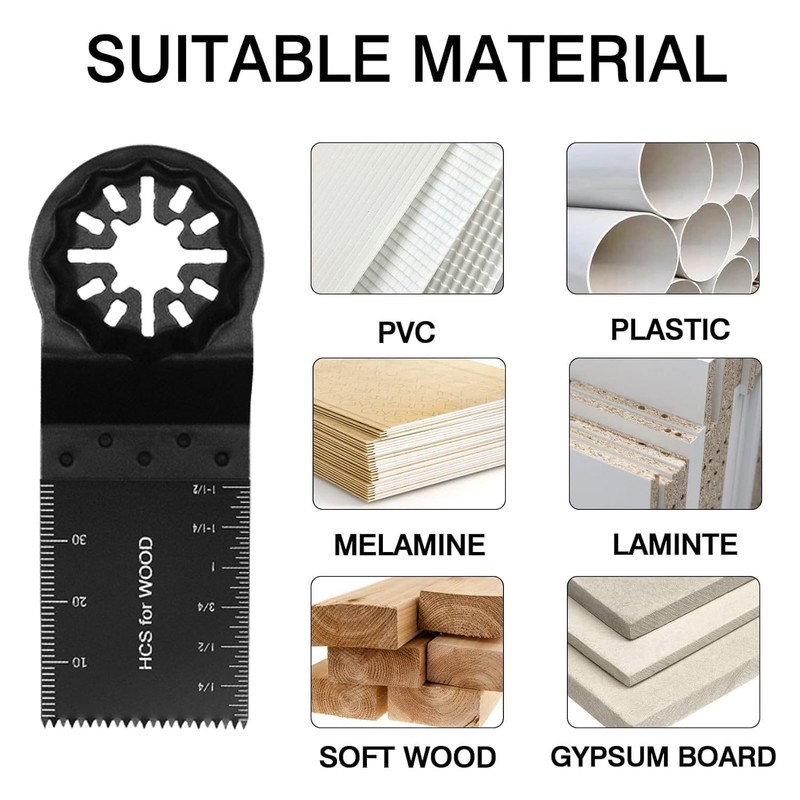 20Pcs Oscillating Saw Blades, Multi Tool Blades, Wood Oscillating Multitool